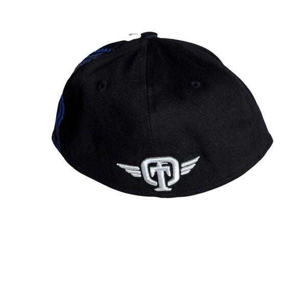 Tapout X Bud Light Fitted Hat S/M Black Blue Stitch Embroidery Tek Flex - Picture 5 of 7